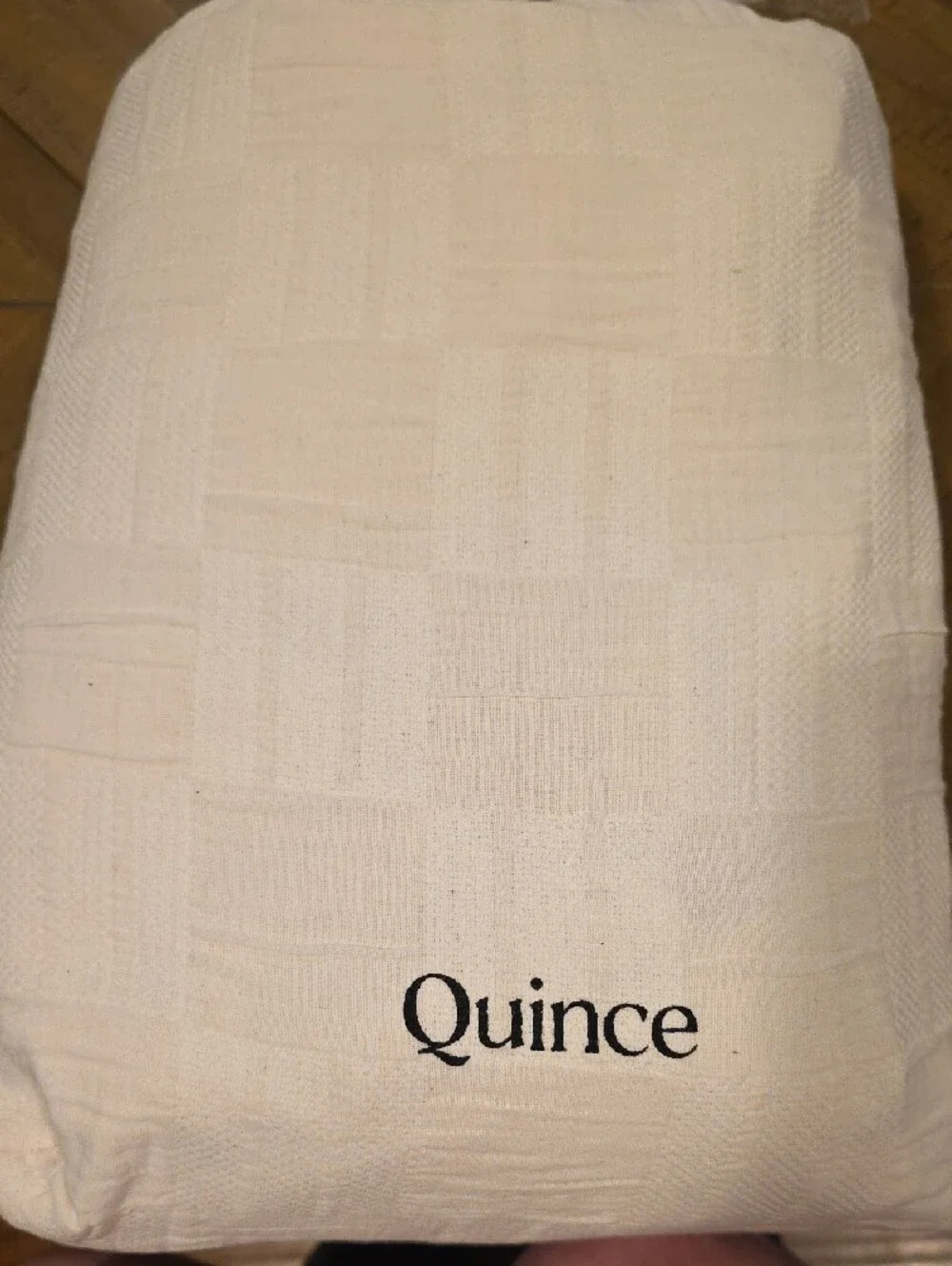 Quince Checkered Matelasse Duvet Cover Set - Twin - Undyed